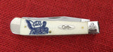 Case 22554 Trapper USN US Navy Anchor Insignia Natural Bone USA 6254 SS