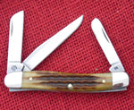 Case 23410 Medium Stockman 130th Anniversary Roman Numberal Shield Golden Aged Jigged Bone Pocket Knife 2019 USA 6318 SS