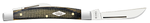 Case 23477 Small Congress Pocket Knife Smooth Black/Green Natural Canvas Micarta 2 Blade 2023 Vault Pattern USA Made 10268 SS