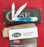 Case 25587 Small Swell Center Jack Pocket Knife Caribbean Blue Sawcut Bone USA Made 6225 1/2 SS