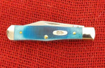 Case 25587 Small Swell Center Jack Pocket Knife Caribbean Blue Sawcut Bone USA Made 6225 1/2 SS