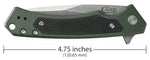 Case 25879 Marilla Knife OD Green Aluminum w/ G10 Inlay Serrated S35VN