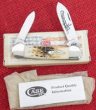 Case 00263 Canoe Marked CV not CS Amber Bone Pocket Knife 2018 USA Made 62131 CV