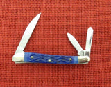 Hen & Rooster Knife 263-BLPB Wharncliffe Whittler 3 1/2" Blue Picked Bone Handle NEW