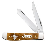 Case 27012 Mini Trapper Knife Jeep Antique Bone Engraved 6207 SS