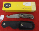 Buck 0276BO 276 278 Folding Alpha Hunter Camo Guthook Knife Leather Sheath 2022 BU-494