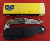Buck 0276BO 276 278 Folding Alpha Hunter Camo Guthook Knife Leather Sheath 2022 BU-494