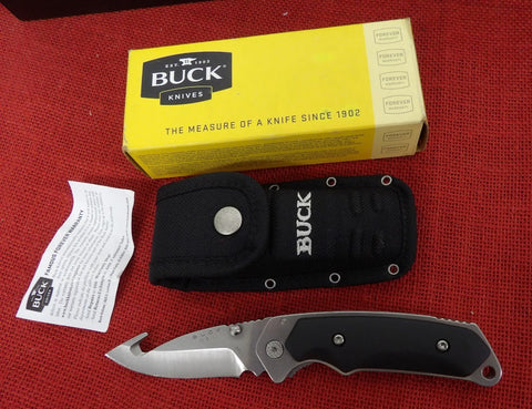 Buck 0278BKG 278BK 278 Folding Alpha Hunter Rubber Guthook Knife 2014 USA Lot#BU-452