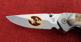Buck 0279EKSBPA 279 Alpha Hunter Folding Knife 2011 Stag 24kt Battling Bucks Cutout Ltd Lot#BU-457