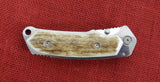 Buck 0279EKSBPA 279 Alpha Hunter Folding Knife 2011 Stag 24kt Battling Bucks Cutout Ltd Lot#BU-457