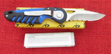 Buck 0281-BLX 281 NXT Liner Lock Knife Serrated Blade Blue 2005 USA Made Discontinued