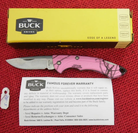 Buck 0283CM10 283 Nano Bantam Mid-Lock Knife Pink Camo GFN 283CM10 Lot#283-5
