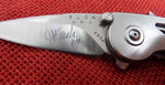 Buck 0290PLS 290 Rush Assisted Knife Platinum Color Aluminum CJ Hand Signed USA Lot#BU-426