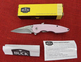Buck 0292PNS 292 Impulse Assisted Knife Pink Aluminum CJ Signed BU-461