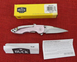 Buck 0292PNS 292 Impulse Assisted Knife Pink Aluminum CJ Signed BU-461