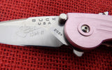 Buck 0292PNS 292 Impulse Assisted Knife Pink Aluminum CJ Signed BU-461
