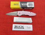 Buck 0292PNX 292 Impulse Serrated Assisted Knife Pink Aluminum 2008 USA BU-525