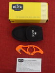 Buck 0499ORG 499 Paklite Guthook Orange Traction Cerakote Knife Lot#BU-418