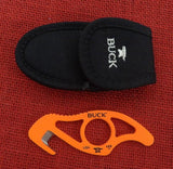 Buck 0499ORG 499 Paklite Guthook Orange Traction Cerakote Knife Lot#BU-418