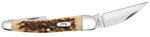 Case 30094 Seahorse Whittler Knife Carbon Steel Amber Jig Bone 6355WH CS