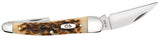 Case 30094 Seahorse Whittler Knife Carbon Steel Amber Jig Bone 6355WH CS