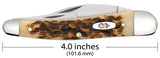 Case 30094 Seahorse Whittler Knife Carbon Steel Amber Jig Bone 6355WH CS