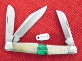 Buck 0301 301 Stockman Knife Bone and Malachite 2008 Midyear USA Made Lot#301-18