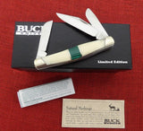 Buck 0301BNSSP 301 Stockman Knife Bone & Malachite 2008 USA 301-53
