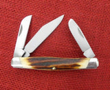 Buck 0301 301 Stockman Knife Gorgeous Red Stag 425M USA 1989 Lot#301-47