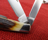 Buck 0301 301 Stockman Knife Gorgeous Red Stag 425M USA 1989 Lot#301-47