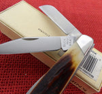 Buck 0301 301 Stockman Knife Gorgeous Red Stag 425M USA 1989 Lot#301-47