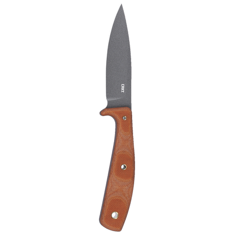 Columbia River CRKT 3029 Kommer Soldotna Knife Brown Micarta Handle Grey Cerakote Skinner Blade