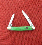 Hen & Rooster Knife 302-GSB Pen Knife 2 3/4" Green Smooth Bone Handle NEW