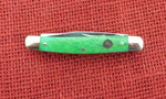 Hen & Rooster Knife 302-GSB Pen Knife 2 3/4" Green Smooth Bone Handle NEW