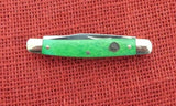 Hen & Rooster Knife 302-GSB Pen Knife 2 3/4" Green Smooth Bone Handle NEW