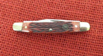 Hen & Rooster Knife 302-RPB Pen Knife 2 3/4" Red Picked Bone Handle NEW