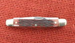 Hen & Rooster Knife 302-RPB Pen Knife 2 3/4" Red Picked Bone Handle NEW