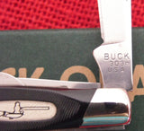 Buck 0303 303 Cadet Pocket Knife USA 2001 Assembled in Mexico 3 1/4" Stockman Slip Joint USA 303BKS