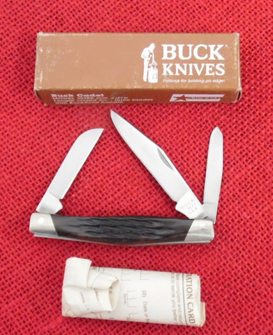 Buck 0303BB 303BB 303 Cadet Red Bone Pocket Knife 1991 US Made UNUSED in Box lOT#303-43