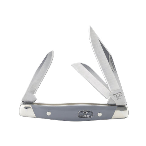 Buck 0303GYS2 303 Cadet 3.35" Pocket Knife Smooth Gray 420HC USA MADE