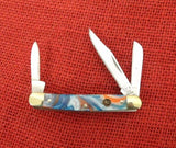 Hen & Rooster Knife 303-STAR Small Stockman 2 3/4" Star Spangled Banner Handle NEW