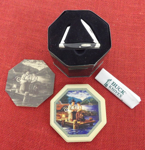 Buck 0305 305 305BKS Lancer Discontinued Pocket Knife in Tin USA Made 1997 Lot#305-53