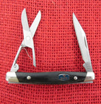 Buck 0306GYM 306GYM 306 Lancer (305) Scissors Charcoal Gray Wood Knife USA 2011 New in Box Like Duet RARE Lot#306-4