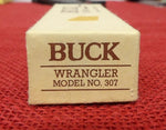 Buck 0307 307 Wrangler Large Pocket Knife Paperwork Lot#307-16