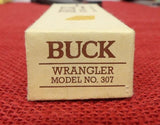 Buck 0307 307 Wrangler Large Pocket Knife Paperwork Lot#307-16