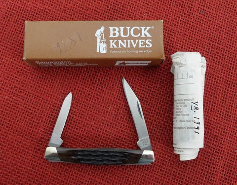 Buck 0309BB 309 Companion Pocket Knife Jig Brown Bone Handle USA 1991 NOS Lot#309-38