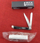 Buck 0311 311 Slim Line Trapper 2 Blade Pocket Knife USA Black Box NEW Lot #311-9