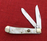 Hen & Rooster Knife 312-MOP Trapper 4 1/8" Pearl New Bertram Cutlery