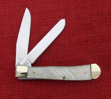 Hen & Rooster Knife 312-MOP Trapper 4 1/8" Pearl New Bertram Cutlery