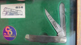 Buck 0312 312BB Mini Trapper 614 C&O Cheasapeake & Ohio Railroad Knife Brown Bone Handle USA Lot#312-5